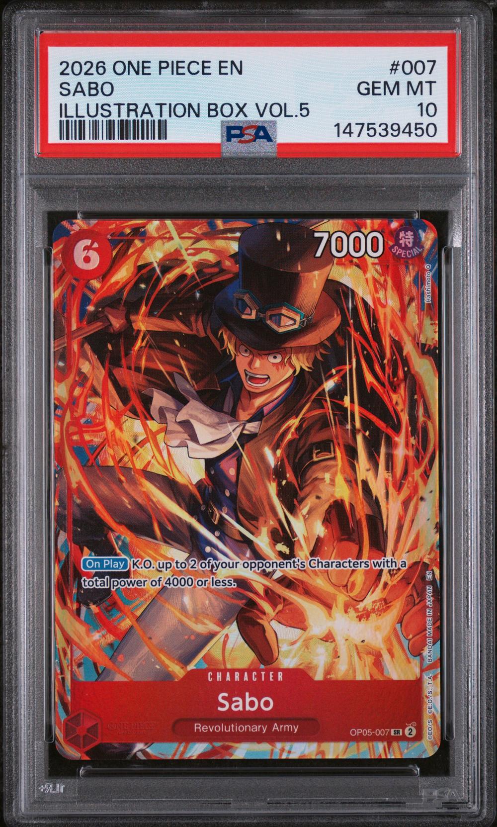 2026 Sabo - One Piece One Piece Promos PSA 10 GEM MINT